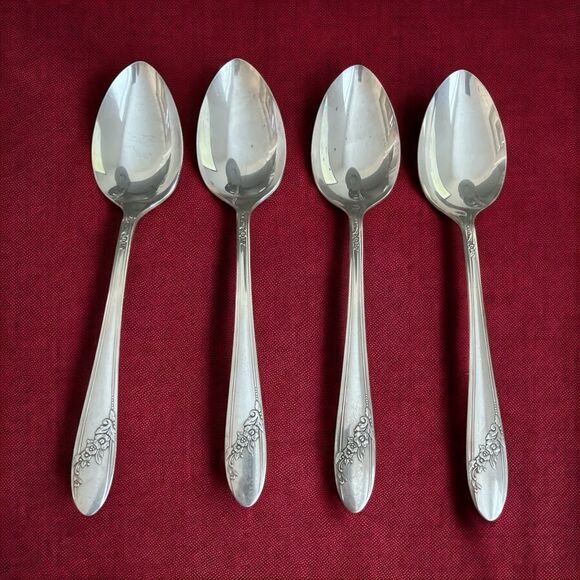 Oneida Community Queen Bess II Tudor Plate 1946 Tablespoons 4 Pieces - Picture 1 of 2